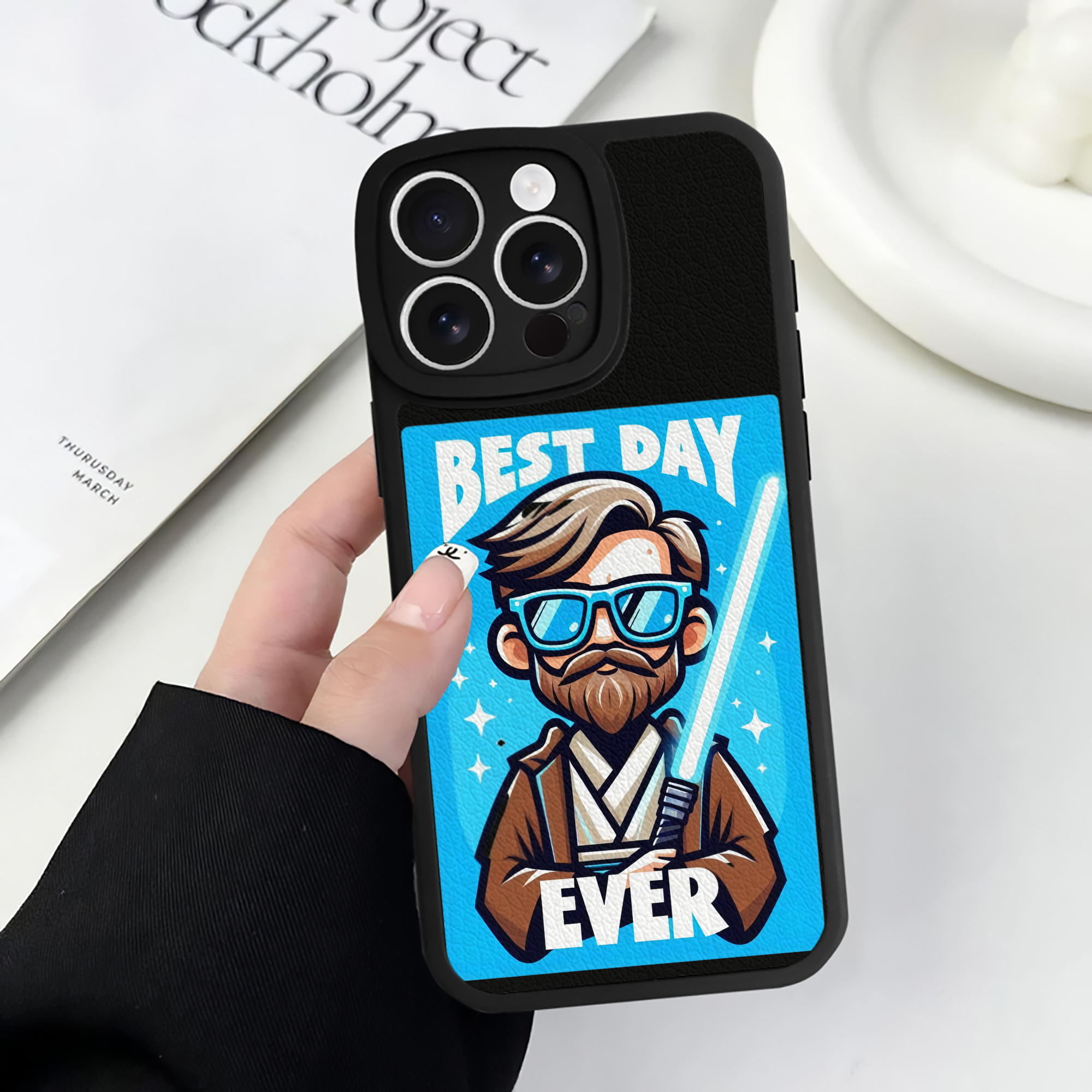 （画像用） スター・ウォーズ Star Wars 【iPhone 16シリーズ対応】シリコンスマホケース（レザー調） 材質：シリコン